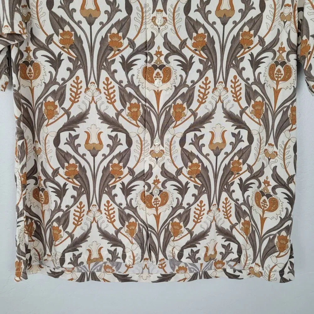 Abercrombie & Fitch Size XS Men's Button Shirt Camp Short Sleeve Floral Multi - Picture 3 of 12